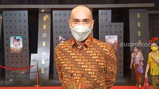 Gary Iskak saat menghadiri Festival Film Indonesia di JCC, Senayan, Jakarta Pusat pada Rabu (10/11/2021) [Suara.com/Rena Pangesti]