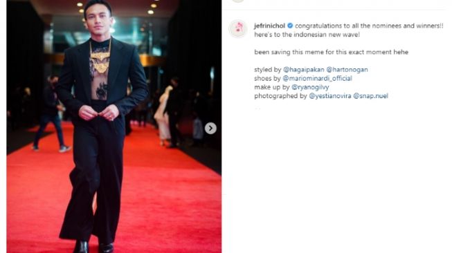 Jefri Nichol. (Instagram/@jefrinichol)
