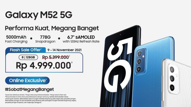 Samsung Galaxy M52 5G. [Samsung Indonesia]