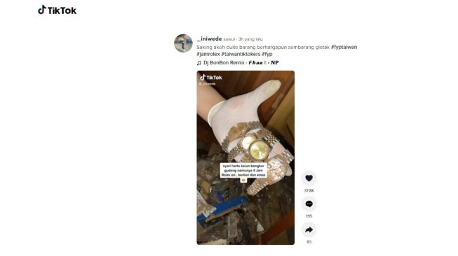 Bebersih gudang temukan harta karun. [TikTok]