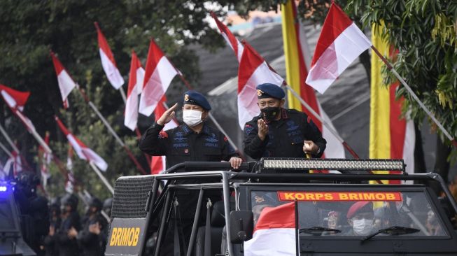 Prabowo Subianto Dianugerahi Warga Kehormatan Brimob Polri