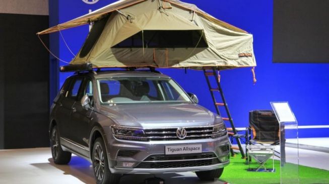 VW Tiguan Allspace Camping Edition diluncurkan di GIIAS 2021, Kamis (11/11/2021). [Antara]