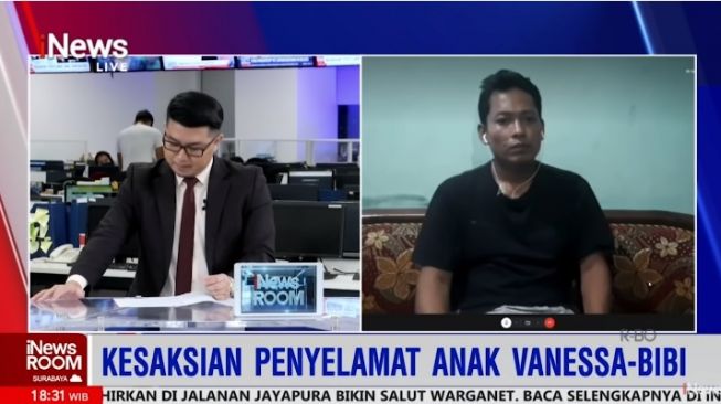 Pembawa berita nangis dengar kesaksian penyelamat anak Vanessa Angel (YouTube.com)