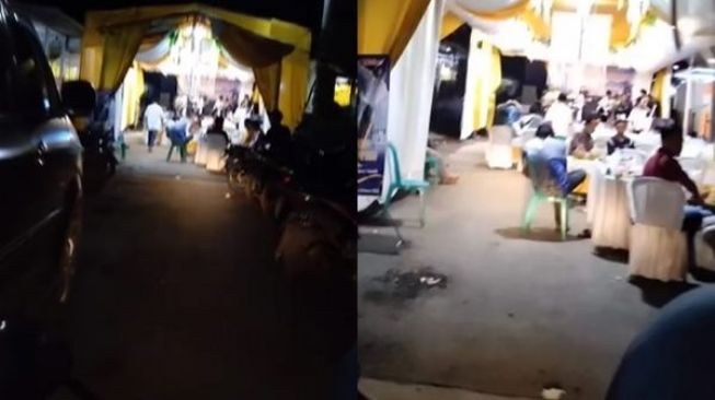 Viral Pemotor Terabas Tenda Saat Acara Hajatan Tanpa Turun, Publik Ngegas Berdebat