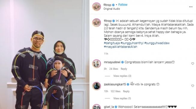 Fitri Tropica umumkan hamil anak kedua (instagram.com)