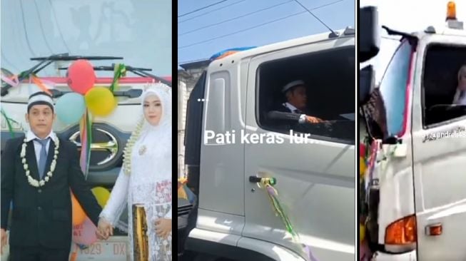 Viral Pria Berikan Mahar Istri Bukan Kaleng-kaleng, 1 Unit Truk Hino Diserahkan Langsung