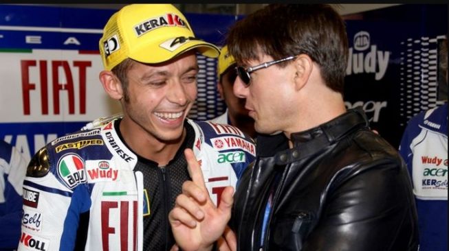 Tom Cruise dan Valentino Rossi 13 tahun yang lalu (MotoGP)