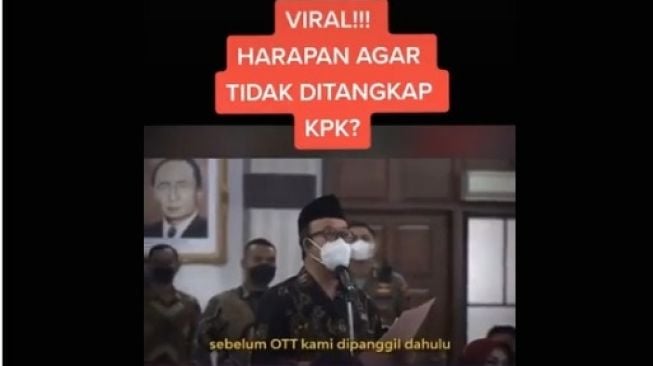 Potongan video viral Kepala Daerah minta KPK beritahu sebelum OTT.[Twitter]