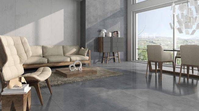Lantai Semen Polos dengan Desain Rumah Industrial. (Foto: Tigamitramandiri.com)
