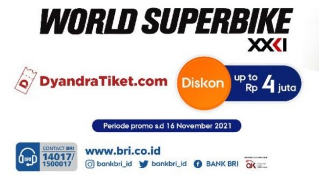 BRI Sediakan Tiket World Superbike Mandalika, Nasabah Bisa Dapat Banyak Promo