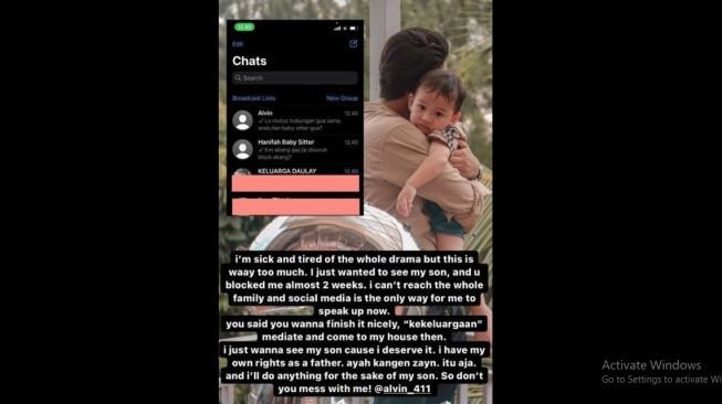Zikri Daulay Diblokir Alvin Faiz, Dugaan Putus Hubungan Anak Timbul