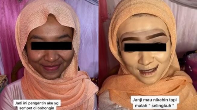 Pengantin Wanita Curhat Diselingkuhi Saat Dirias, Hasil Make Up Ramai Disorot