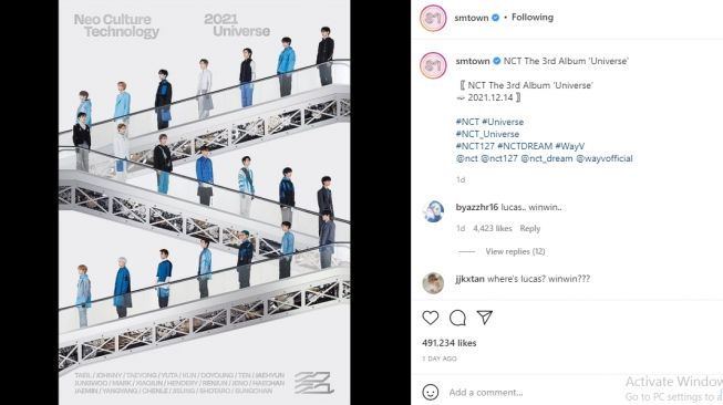 poster untuk album NCT [instagram/@nct]