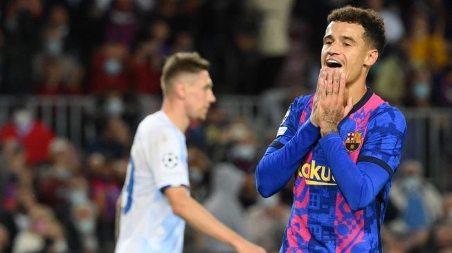 Gelandang serang Barcelona, Philippe Coutinho. [LLUIS GENE / AFP]