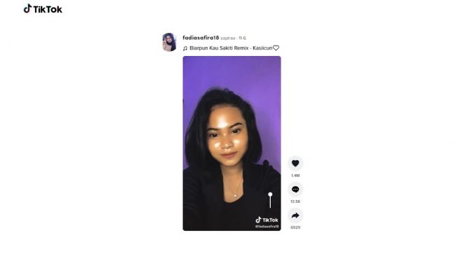 Perempuan ini mirip Vanessa Angel. [TikTok]