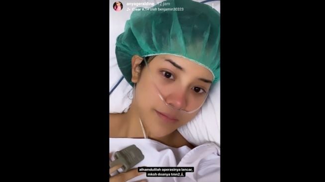 Kondisi Anya Gerladine setelah operasi [Instagram/@anyageraldine]