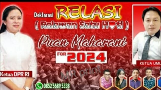 Perdana! Dukungan Relasi Puan Maharani Presiden 2024 Resmi Dibentuk diSulut