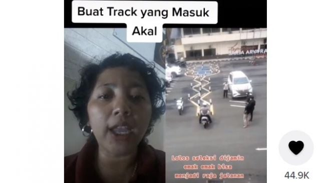 Pedas! Emak-emak Semprot Trek Ujian Praktek SIM C: Auto Nembak