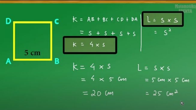 Rumus Luas Persegi Beserta Cara Menghitung Contoh Soalnya