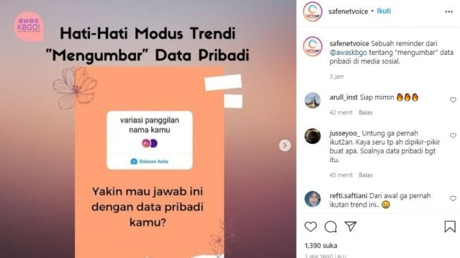 Pengertian Data Diri dan Contohnya, Awas Ikut-ikut Tren Instagram Stories