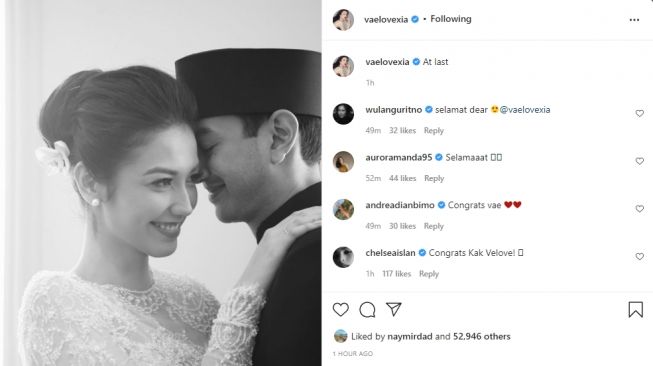 Kemesraan Velove Vexia dengan seorang pria [Instagram/@vaelovexia] 