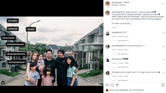 Keluarga Sheila Marcia kedatangan Anji (instagram.com)