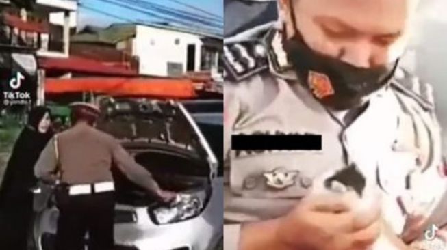 Viral Video Polisi Selamatkan Anak Kucing di Mobil Emak-emak, Banjir Pujian