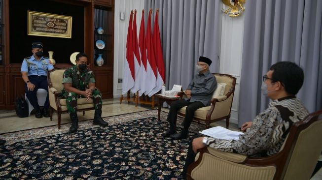 Sowan ke Wapres Ma'ruf Amin, Panglima TNI Andika Laporkan Soal Keamanan Papua