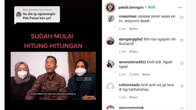 Ocehen netizen untuk ibu tiri Vanessa Angel. [Dok.Istimewa]