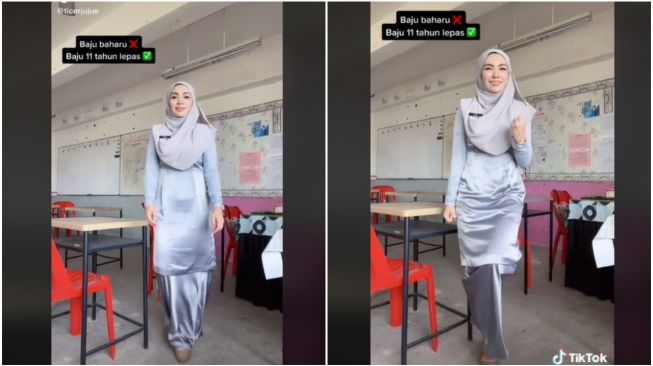 Viral di TikTok, Guru Ini Masih Muat Pakai Baju 11 Tahun Lalu, Tuai Pujian Warganet