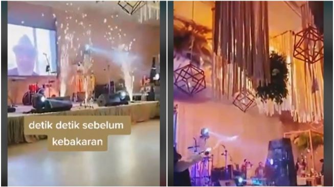 Pesta Pernikahan Meriah Pakai Kembang Api, Tamu Berujung Panik Gedung Kebakaran