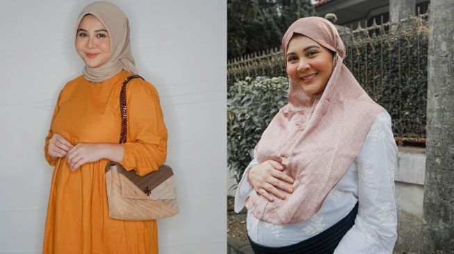 8 Outfit Hamil Ala Kesha Ratuliu, Tetap Trendy Pakai Stagen