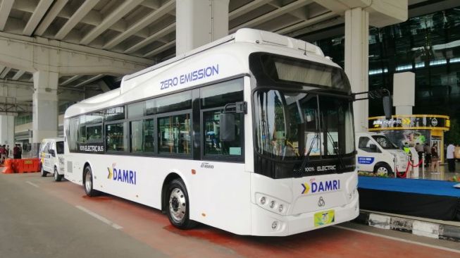 Damri Bakal Gunakan Bus Listrik Buat Angkutan Bandara Soetta