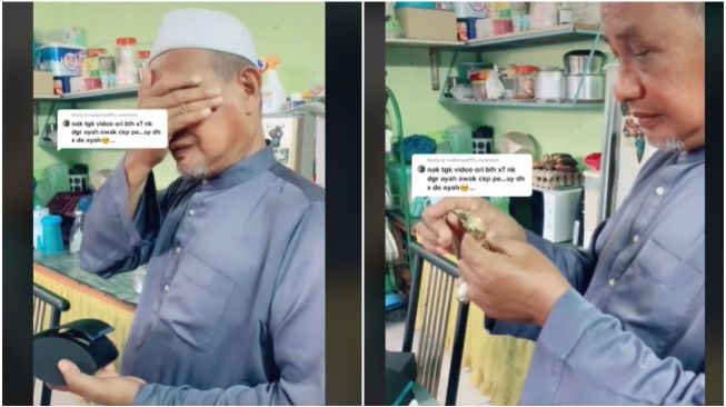 Anak Beri Kejutan Ayah dengan Jam Tangan Idaman (TikTok)