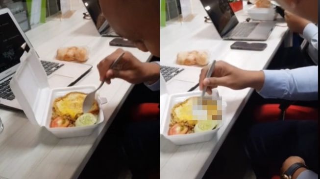 Hendak Makan di Kantor, Pria Ini Malah Menahan Tangis Pas Lihat Kondisi Sendok