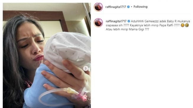 Nagita Slavina melahirkan anak kedua. (Instagram/@raffinagita1717)