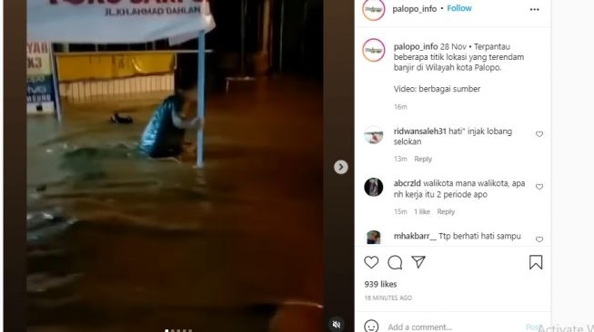Banjir Berarus Kencang di Palopo, Tinggi Muka Air Capai Dada Orang Dewasa