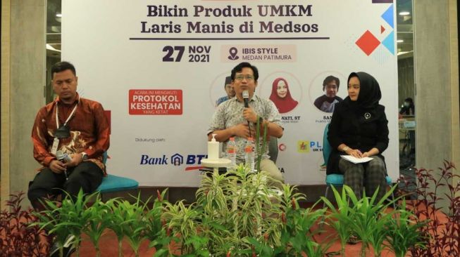 Workshop bertemakan 'Bikin Produk UMKM Laris Manis di Medsos'  di Medan. [Ist]