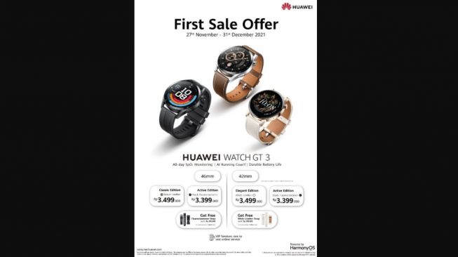 Penjualan Huawei Watch GT 3. [Huawei Indonesia]