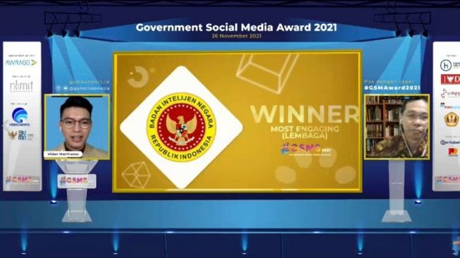 BIN Raih Penghargaan Terbaik di Ajang Government Social Media Award 2021
