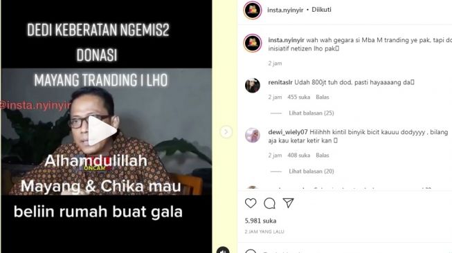 Unggahan soal ayah Vanessa Angel, Doddy Sudrajat [Instagram/@insta.nyinyir]