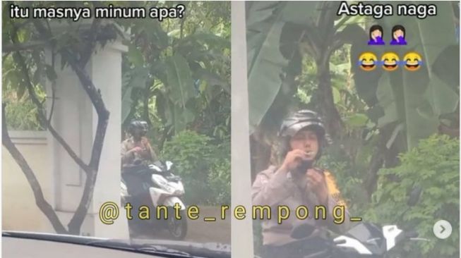 Viral! Anggota Polisi Bermain Gelembung Sabun, Warganet: Bahagia Itu Sederhana