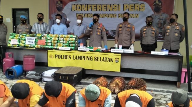 Polres Lampung Selatan Gagalkan Penyelundupan 92 Kg Sabu, Ada yang Dimasukkan Tabung Gas