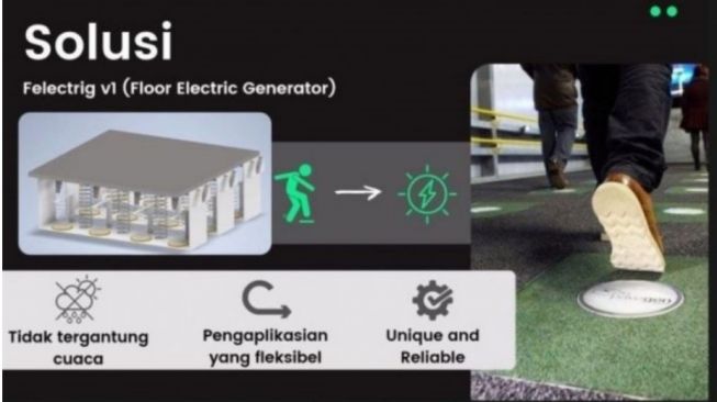 Keren! Energi Menjadi Kebutuhan, Mahasiswa Ini Ciptakan Ubin Penghasil Listrik