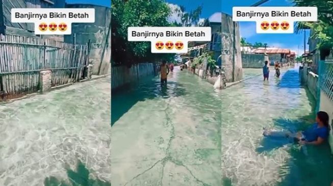Pemukiman Ini Dilanda Banjir, Airnya Jernih Banget, Netizen Doakan Tidak Pernah Surut