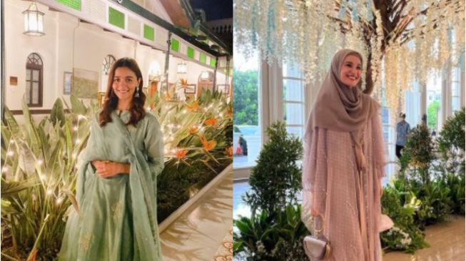 potret kemiripan Alia Bhatt dan Shireen Sungkar. [Instagram @aliaabhatt/@shireensungkar]