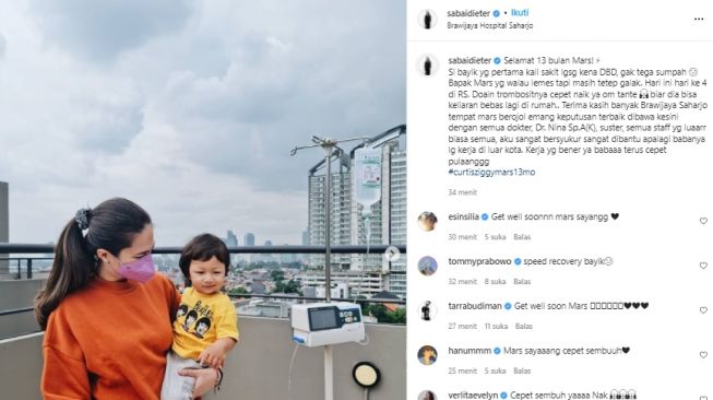 Putra Sabai Morscheck dan Ringgo Agus Rahman di opname (instagram.com)