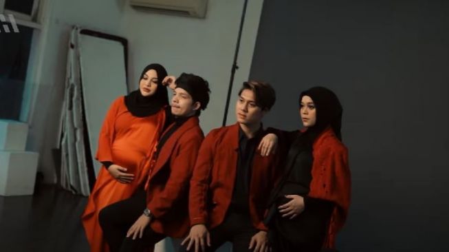 momen Aurel-Atta dan Lesti-Billar maternity shoot bareng. [YouTube/AH]