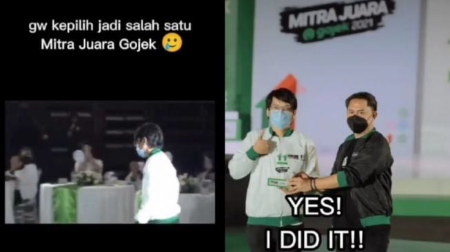 Pria Ini Putuskan Jadi Ojol hingga Dinobatkan Jadi Mitra Juara Gojek (Twitter/@Emhatot)