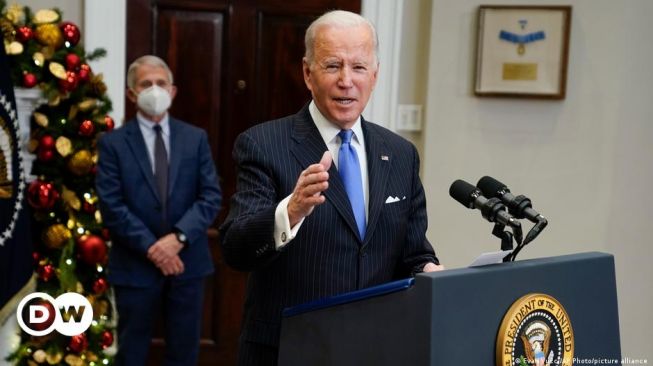 Presiden AS Joe Biden Imbau Warga AS Tetap Tenang Hadapi Varian Omicron